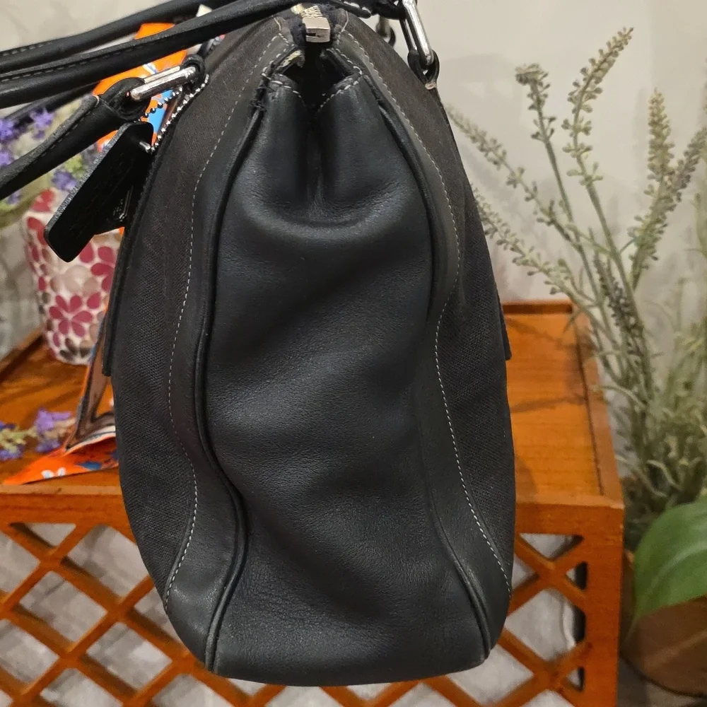 Coach Bonnie Legacy Black Linen #9435